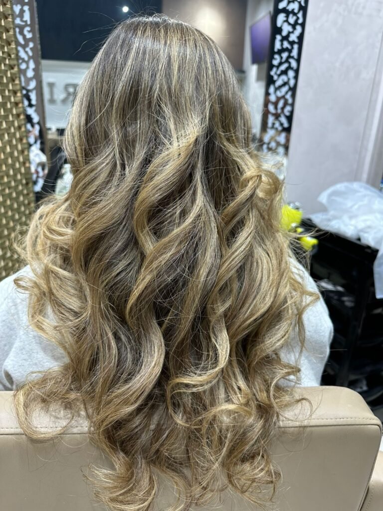 Hair colour result at Zuri Beauty Lounge hair salon in Jumeirah 1, Dubai